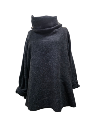 Warme Luuka trui met grote col  A-lijn 