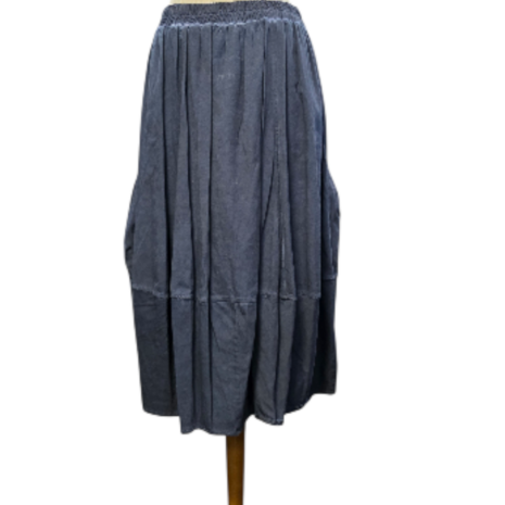 Rok navy met grote zakken