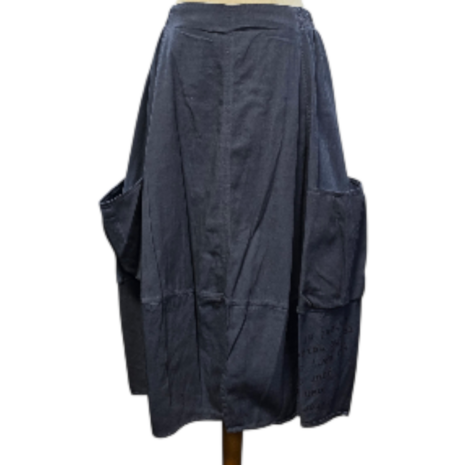 Rok navy met grote zakken