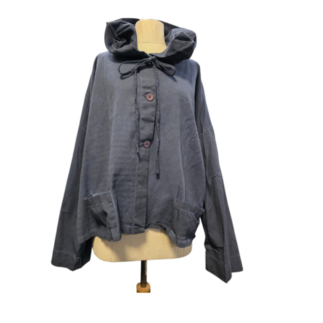 Luuka kort jasje -vest 100% cotton navy