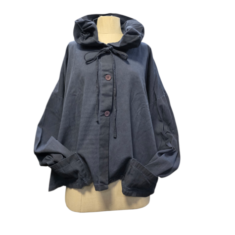 Luuka kort jasje -vest 100% cotton navy