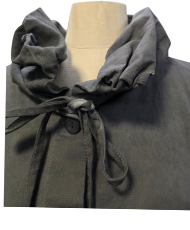 Luuka kort jasje -vest 100% cotton antraciet