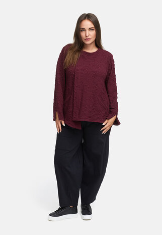  Jas asymmetrisch met rits 'Flor&eacute;a' rood