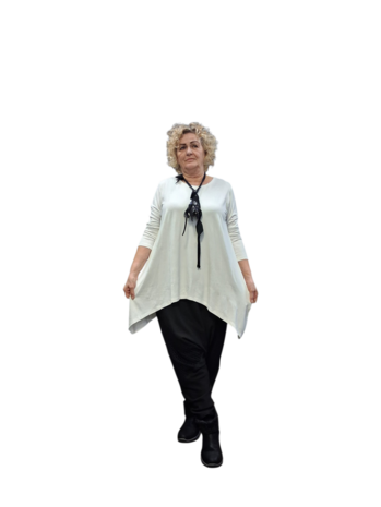 Basic shirt A-lijn wit