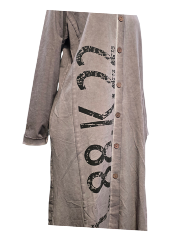 Vest/jas Luuka rose/grijs met print