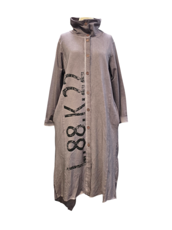 Vest/jas Luuka rose/grijs met print