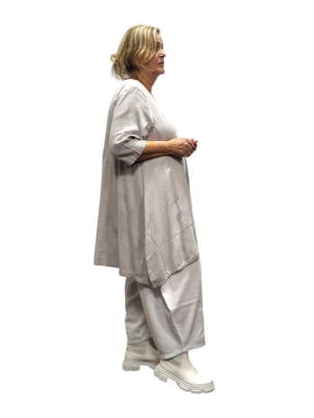 lange tuniek grijs 100% katoen