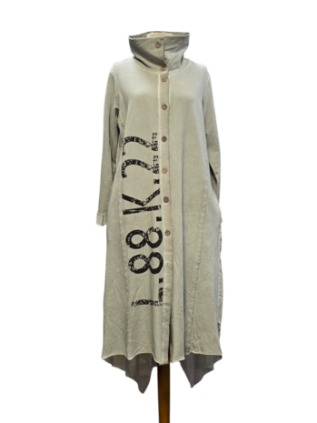 Jas Luuka grijs met print