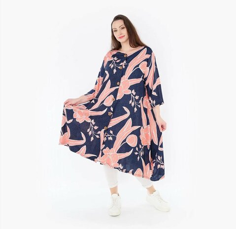 Jas -lange blouse Mahio Bloemen