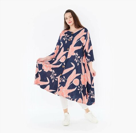 Jas -lange blouse Mahio Bloemen