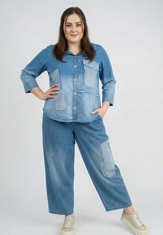 'Sky' Blouse/jasje &ndash; Premium-Denim, Patch & Rek