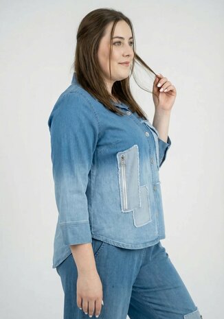 'Sky' Blouse/jasje &ndash; Premium-Denim, Patch & Rek