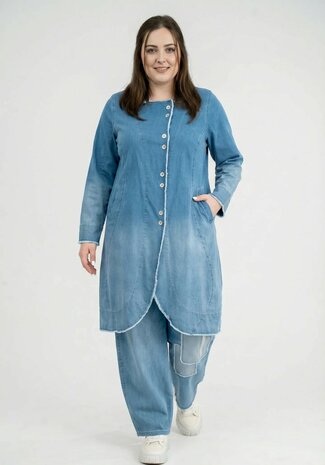 'Sky' Mantel &ndash; Premium Spijkerstof, Ombre-wassing & Rekbaar