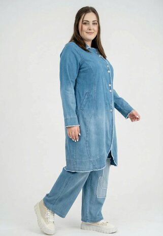 'Sky' Mantel &ndash; Premium Spijkerstof, Ombre-wassing & Rekbaar