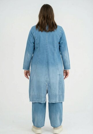 'Sky' Mantel &ndash; Premium Spijkerstof, Ombre-wassing & Rekbaar