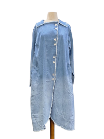 'Sky' Mantel &ndash; Premium Spijkerstof, Ombre-wassing & Rekbaar