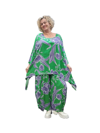 Oversized Shirt Mahio Bloemen groen