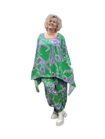 Oversized Shirt Mahio Bloemen groen