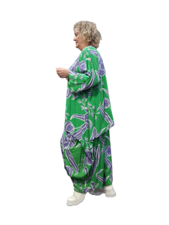 Oversized Shirt Mahio Bloemen groen