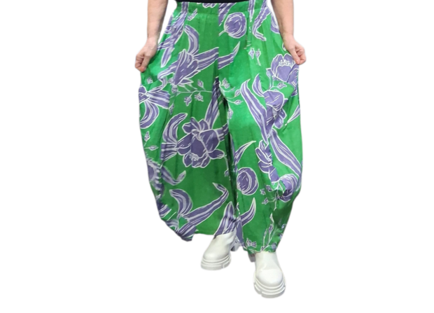 Broek Mahio Floral groen