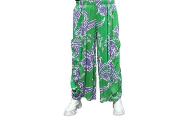 Broek Mahio Floral groen
