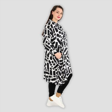 Blouse Blicks zwart/wit