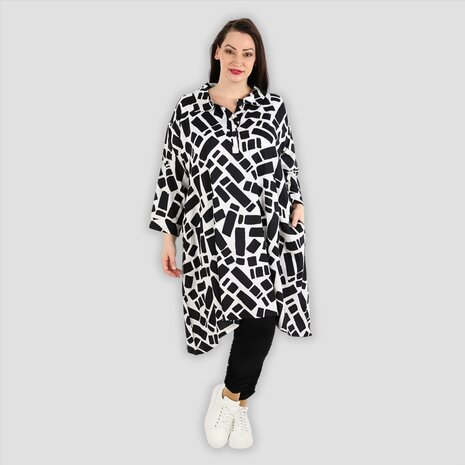 Blouse Blicks zwart/wit