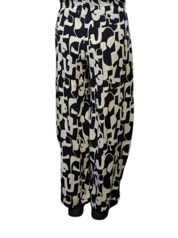 Broek Elise zwart off white