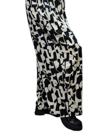 Broek Elise zwart off white