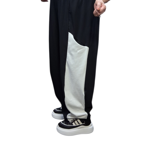 Ruime broek zwart wit