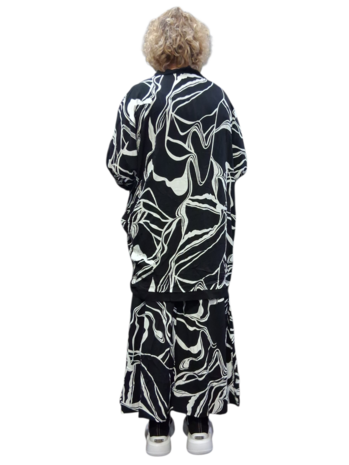 Vest openvallend zwart wit