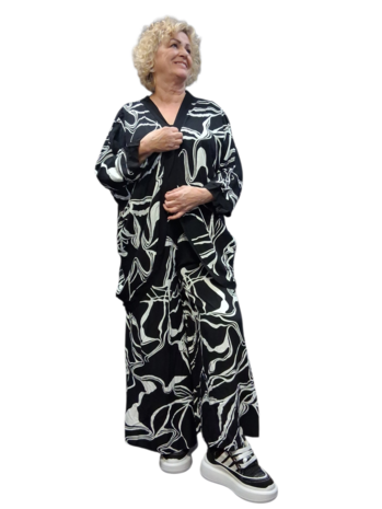 Vest openvallend zwart wit