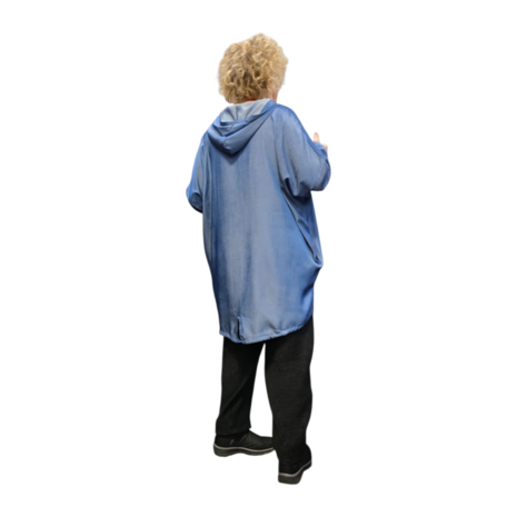 Blouse/jas &ndash; Denim  met capuchon
