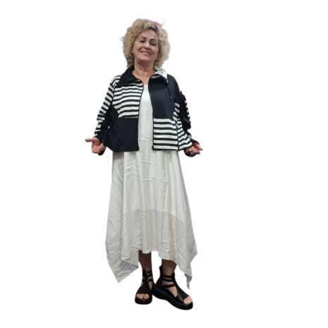 Myrjo vest/ jasje Fye zwart wit