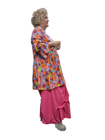 Tuniek Zas oranje multicolor print