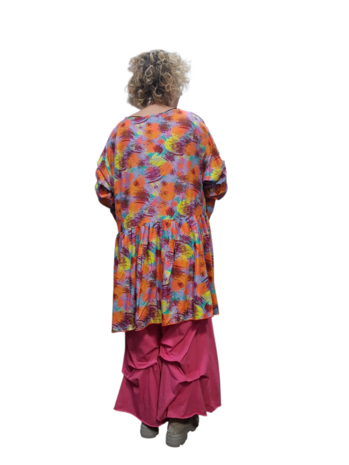 Tuniek Zas oranje multicolor print