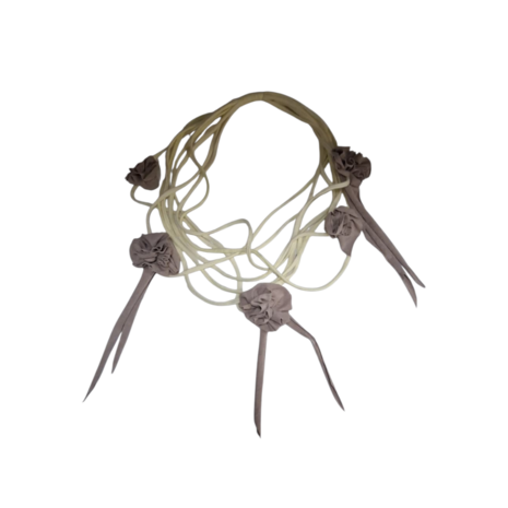 Myrjo ketting licht geel -taupe