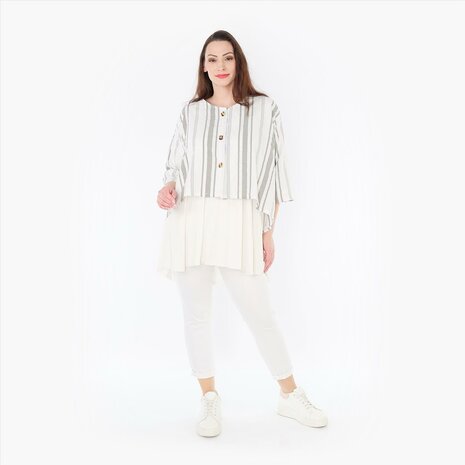 Jas Beauty Block strepen kiwi