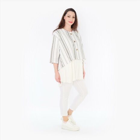 Jas Beauty Block strepen kiwi