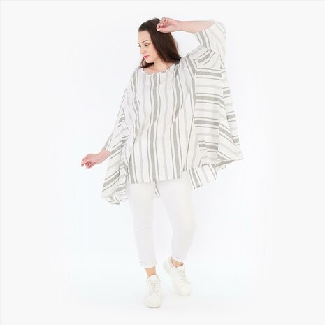 Tuniek met prachtige blokstrepen kiwi beauty