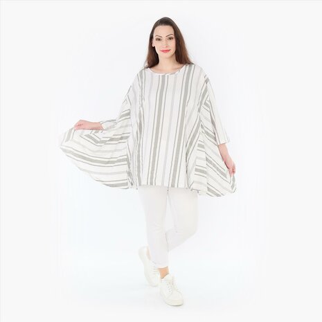 Tuniek met prachtige blokstrepen kiwi beauty