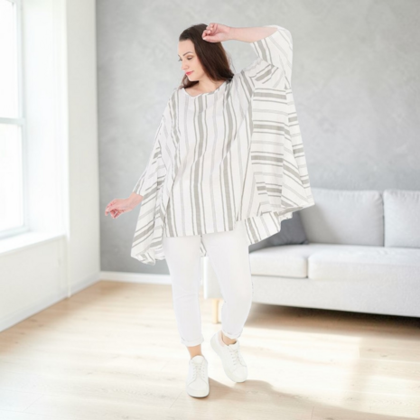 Tuniek met prachtige blokstrepen kiwi beauty