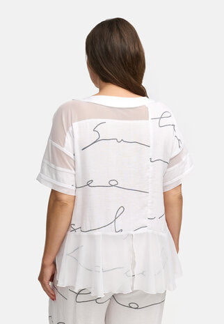 Kekoo tuniek met tule 'Serra' wit