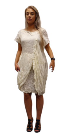 Tuniek off white voile overslag