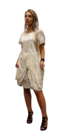 Tuniek off white voile overslag