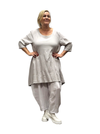 lange tuniek grijs 100% katoen