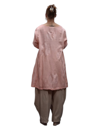 lange tuniek abrikoos 100% katoen