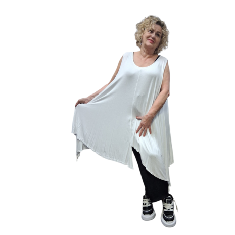 Tuniek asymmetrisch wit