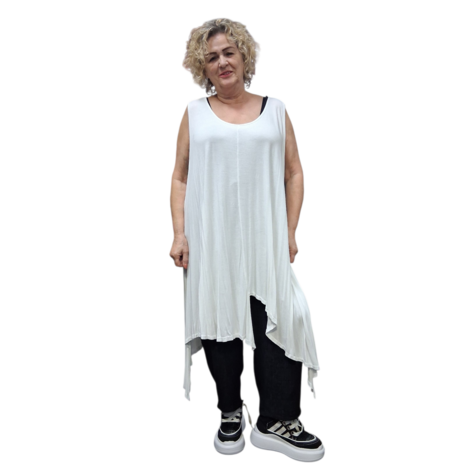 Tuniek asymmetrisch wit