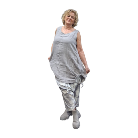 Tuniek mouwloos grijs